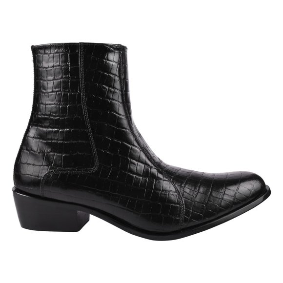 LIBERTYZENO Men's Black Croco  Boots - Picture 5 of 7
